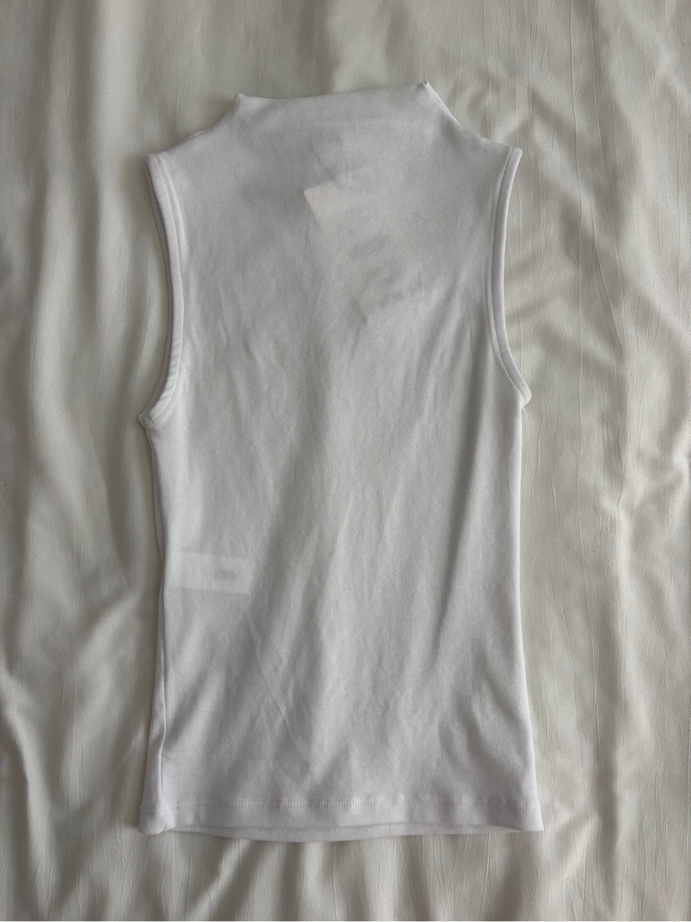 Zara Sleeveless White Crewneck Tank Top - Small - Picture 6 of 6